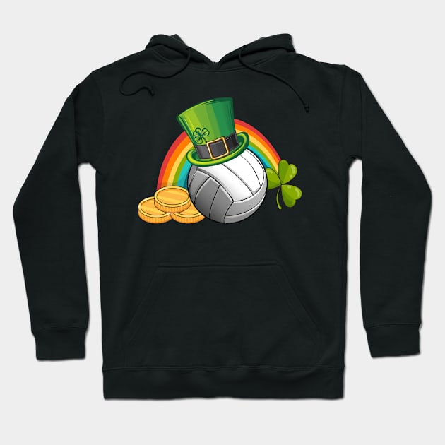 Volleyball Leprechaun Hat St. Patricks Day Hoodie by Quotes NK Tees